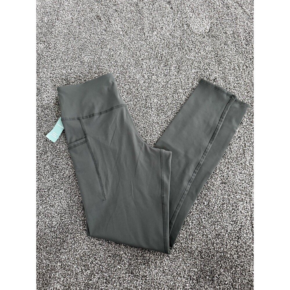 maurices High Rise Leggings Womens Size S Olive Green Side Pockets
